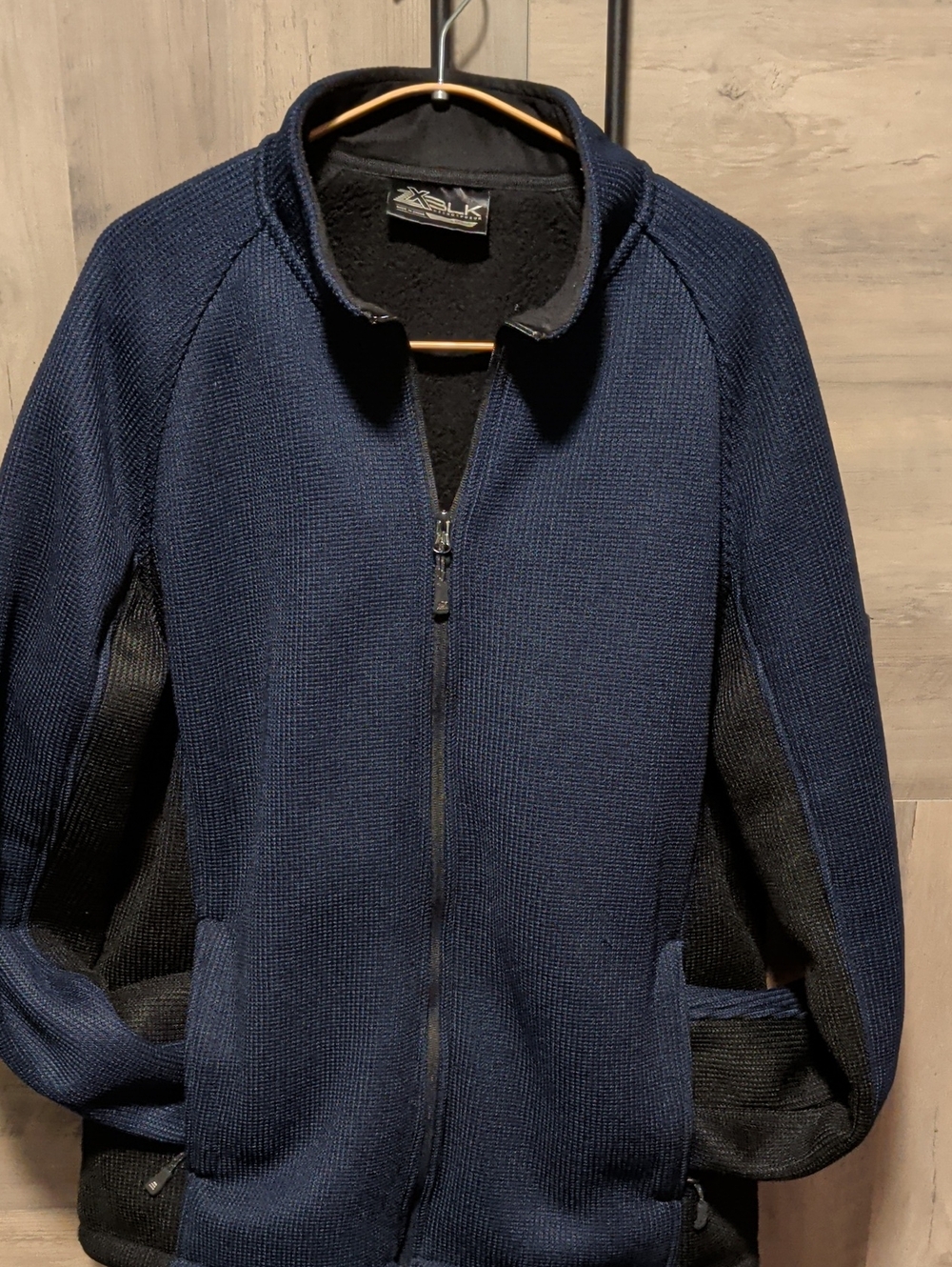 Navy And Black Full-Zip Men's Sweater Jacket